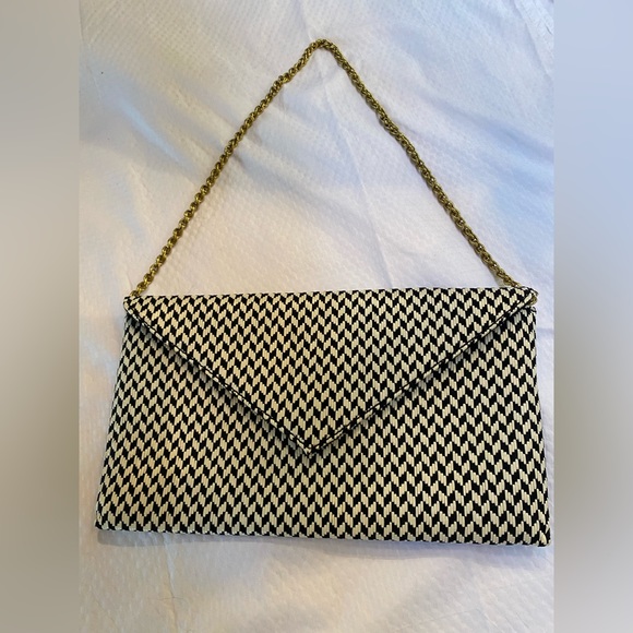 JCrew Black and Cream Woven Bag - Picture 2 of 5